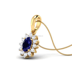 Collar con Colgante de Diamantes en Plata de Ley y Oro de 14K, Diseño de Racimo Personalizado, Colección Única, Regalo Moderno para Compromiso, Boda o Fiesta - Product Image 2