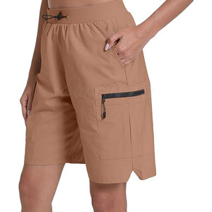 Nouveauté : Shorts en toile taille haute pour femme, séchage rapide, écologiques, en Spandex/Polyester, pour fitness, gym et course à pied - Product Image 3