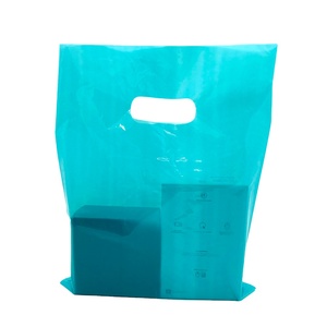 Bolsas de compras de plástico reciclado a precio de fábrica de Haplast con logotipo personalizado, asa troquelada, bolsa de frijoles, diseño de huecograbado con patrón de dibujos animados - Product Image 1