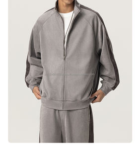 Chaqueta de Hombre, Traje, Sudadera con Cierre Completo, Cuello Alto, Sudadera de Poliéster Grueso, Chaqueta Deportiva - Product Image 2