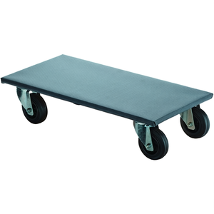 Carro de Transporte Antideslizante de Goma Sólida con Ruedas de 100 mm, Capacidad de 250 kg, Longitud de 600 mm, Ancho de 350 mm, Ruedas Giratorias BS, Carro Utilitario de 600 mm de Longitud - Product Image 3