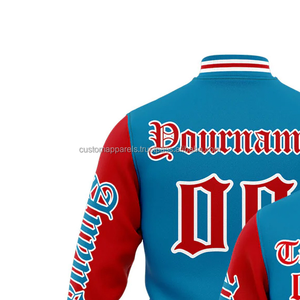 Traditional 100% Wool Letterman <b>Jacket</b> for <b>Men</b> Wholesale Classic Custom Embroidery Varsity <b>Jacket</b> with Stand Collar - Product Image 3