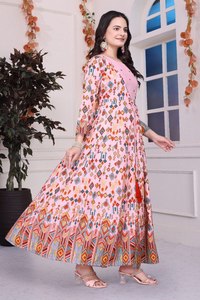 VESTIDO MODERNO DE RAYÓN PARA FIESTAS, ESTILO OFICINAL, COMPLETO PARA USO CASUAL, 1 PIEZA, ESTAMPADO EN RELIEF, TOTALMENTE EVASÉ - Product Image 6