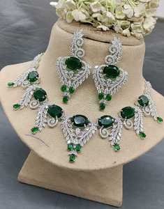 Ensemble de collier de fête classique américain en laiton et zircon SKU 6559 C-8 - Product Image 2