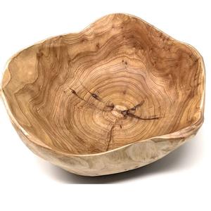 Grand bol en bois massif pour salade en bois dur ensemble de cuillères nouveau modèle de serveurs en bois naturel pour salades de fruits pour le camping - Product Image 4