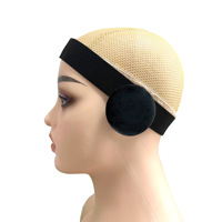 Bande de protection des oreilles en dentelle avec logo personnalisé, perruque, bandes élastiques en dentelle avec housses de protection des oreilles.