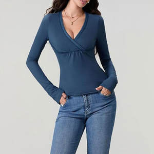 High Street Style Regular Sleeve Style Mujeres Camisetas de manga larga/Precio más bajo Mujeres Camisetas de manga larga - Product Image 6