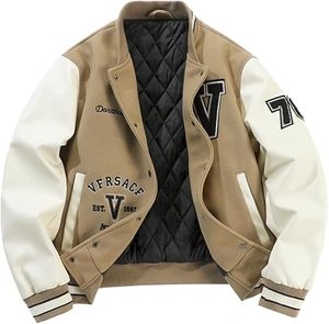 Chaqueta Bomber Varsity de Invierno para Hombre, con Cuello Alto, Logotipo Personalizado, Bordado Chenille, Estampado de Cuero, Estilo Urbano, Fabricante OEM - Product Image 6