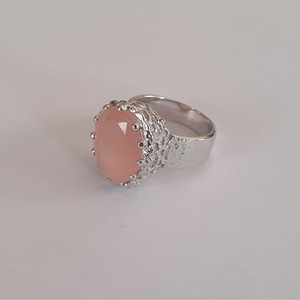 Shah Gems 925 Sterling <b>Silver</b> Solitaire <b>Ring</b> Natural Rose Quartz Crystal for <b>Men</b> & Women - Product Image 4