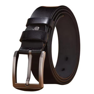 Ceinture en cuir de peau de vache véritable vintage de luxe pour hommes avec alliage pour boucle nouveau style européen américain taille unique marque saine - Product Image 4