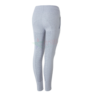 Fabricante de fábrica profesional Leggings de equitación de invierno Jodhpurs Sports Tight con bucles de cinturón de impresión de silicona - Product Image 3