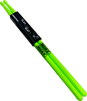 Midex GFK-801LGR 5A Unbreakable Polyamide Plastic Drumsticks Light Green Finish High Durability Made in Turkey for Percussion
