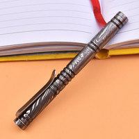 Stylo en acier damas fait main, stylo d'écriture en métal de luxe, stylo de papeterie de bureau haut de gamme pour les professionnels