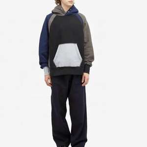 เสื้อฮู้ดแขนยาวทรงปกติ ผ้าหนา เย็บตะเข็บเปลือย โพลีเอสเตอร์/คอตตอน สำหรับผู้ชาย คุณภาพระดับเฟิร์สคลาส ปักลายเทอร์รี่ - Product Image 4