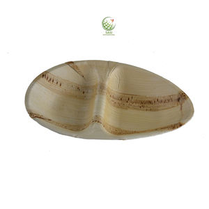 Plato de cena biodegradable respetuoso con el medio ambiente, vajilla de hoja de palma, platos en porciones disponibles a precio mayorista - Product Image 1