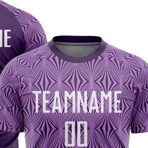 Maillot de football à motif violet, manches courtes, respirant, séchage rapide, uniforme de sport léger pour l'entraînement et les matchs d'équipe - Product Image 4
