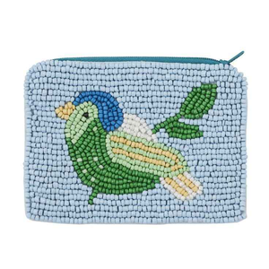 Porte-monnaie brodé pour enfants mignon petit pochette à fermeture éclair perles de rocaille mini fermeture éclair coeur broderie porte-monnaie - Product Image 1