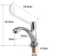 Robinet d'évier monotrou contemporain à long manche avec noyau de valve en céramique Conception de robinet à compteur moderne
