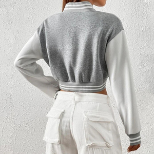 Baseball Varsity <b>Jacket</b> <b>Women</b> Spring <b>Jackets</b> 2023 <b>Women</b> Clothes Chic <b>Leather</b> Sleeve Coats Letterman <b>Jacket</b> - Product Image 3