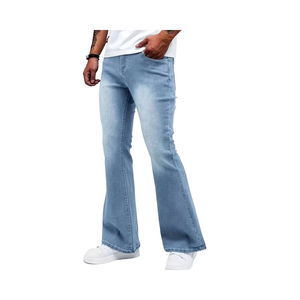 Jeans droits déchirés, solides, écologiques, logo personnalisé, haute qualité, populaires, légers, en coton, lavés, fabriqués en Chine, Bangladesh - Product Image 1