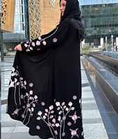 Abayas de mode modeste faites à la main pour adultes, motifs uniques de créateurs, matière en soie, vêtements musulmans traditionnels, accessoires, manches longues