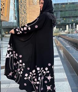 Abayas de Moda Modesta Hechas a Mano para Adultos, Diseños Únicos de Diseñador, Material de Seda, Ropa Tradicional Musulmana, Accesorios, Manga Larga - Product Image 3