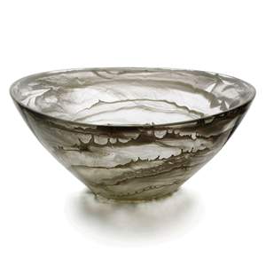 Bol en résine sur socle ovale Bol en résine blanche et perlée en ligne au meilleur prix Taille personnalisée Contactez-nous pour le tarif d'usine - Product Image 2