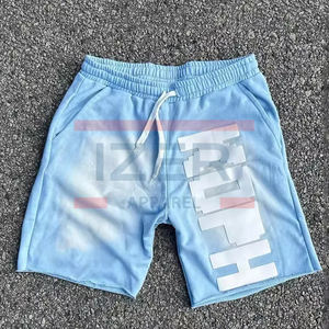 Custom Heavy GSM 100% Algodón Baggy Blank Sweat Shorts Hombres HeavyWeight Jogger Sweatpants Distressed Plus Size Men's Shorts - Product Image 3