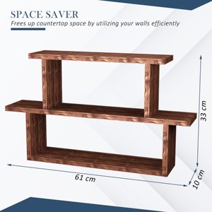 ชั้นเก็บของทรงกลมติดผนังไม้สำหรับถือกระถางดอกไม้ศิลปะผนังที่สวยงาม-ซื้อเลย! - Product Image 2