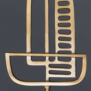 Objet de table en métal doré, décoration artistique moderne pour la maison, le bureau, le salon, intérieurs contemporains en provenance d'Inde - Product Image 2