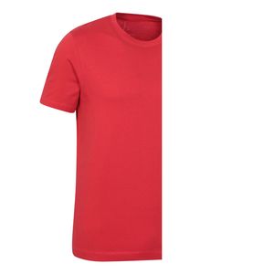 เสื้อยืดคอกลมแขนสั้นผู้ชายไซส์ใหญ่ คุณภาพสูง ปรับแต่งโลโก้ได้ ระบายอากาศดี เป็นมิตรกับสิ่งแวดล้อม ปักลาย สีแดงล้วน - Product Image 2