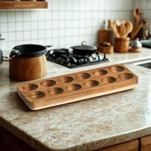 ที่วางไข่ไม้ทำมือคุณภาพดี สำหรับใช้ในครัว ห้องอาหาร หรือตกแต่งบ้านสไตล์ฟาร์มเฮาส์ มีจำหน่ายในราคาส่งออก - Product Image 4