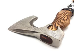 High Carbon Steel Embossed Head <b>Axe</b> DIY Grade Hatchet With <b>Wood</b> Handle for Camping Outdoor <b>Cutting</b> Applications - Product Image 2