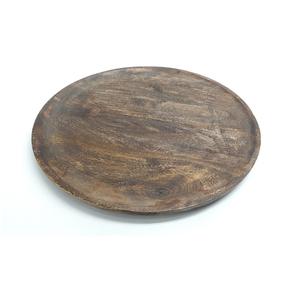 Round Shape Wooden Plate Natural Color Stylish Dinnerware Plate for Serving Food in Restaurant & <b>Table</b> <b>Top</b> <b>Decoration</b> - Product Image 3