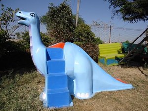 Diapositiva FRP Dinosaur Playground-Diapositiva duradera y divertida para parques infantiles - Product Image 2