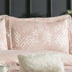 Ensemble de couvre-lit Guzide ANNA Classic 4 pièces en chenille 100% teinte en fil rayé saumon, anti-acariens, lavable, taille King, pour usage domestique - Product Image 3