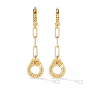 Pendientes de Oro de 18K con Diamante Cultivado en Laboratorio, Accesorio de Moda Único - Product Image 3
