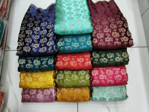 Exquisita tela de brocado de seda tejida a mano de Jacquard de lujo, seda pura orgánica para niños, vestido de novia de moda de gama alta para niñas - Product Image 3