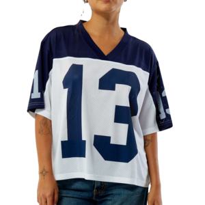 Streetwear Striped Football Jersey Custom 100% Polyester Sublimation Print Oversized Boxy Fit Cropped Mesh Soccer Jersey - Product Image 1