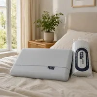 Almohada Ecológica de Espuma Viscoelástica con Forma de Nube, Altura Ajustable, Zonas de Doble Densidad, Soporte Cervical Ergonómico