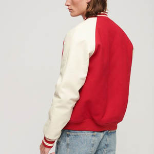 Vestes d'université Hip Hop grande taille pour hommes veste universitaire Letterman unie respirante avec logo personnalisé vente en gros de vestes vierges - Product Image 3