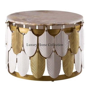 High Graded <b>Gold</b> Plated Unique Designer Top With Black Color Metal Stylish Stands for Coffee and <b>Side</b> <b>Table</b> From Indian Supplier - Product Image 5
