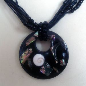 สร้อยคอเปลือกหอยพร้อมลูกปัดเปลือกหอยเครื่องประดับเปลือกหอยสร้อยคอลูกปัดโมเสคเปลือกหอย - Product Image 1