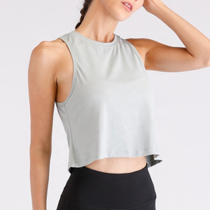 Compre camisetas sin mangas para mujer hechas a medida Camisetas de entrenamiento sin mangas con cuello alto Camiseta sin mangas para correr para mujer 2026 - Product Image 4