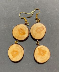 Handmade Eco Friendly <b>Wood</b> Stone Stud Ethnic Earrings Long <b>Wood</b> Beads Jewelry High Quality Best on Market From <b>STAR</b> CRAFTS INDIA - Product Image 2