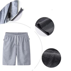 Pantalones de chándal deportivos informales de verano para hombre, pantalones cortos de playa con bolsillo con cremallera y cordón sólido, ajuste holgado para playa, servicio OEM - Product Image 6