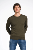 Maglione G MAN da Uomo in Lana Merino, Girocollo, Prodotto in Italia, Traspirante, Anti-Pilling, 280g, Lavorato a Maglia, Manica Lunga