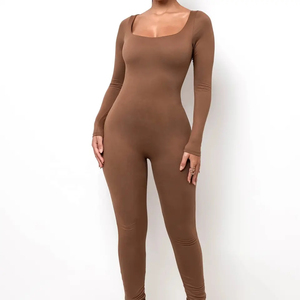 Combinaison Femme Fitness Saut Costumes Danse Gym Qualité Côtelé Une Pièce Combinaison Sports Activewear - Product Image 2