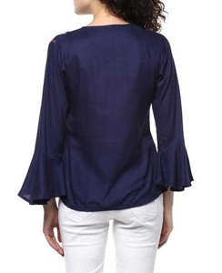 Blusas y Tops para mujer, blusas sexis bordadas con cuello en V para mujer, blusa Floral bohemia de manga 3/4, jersey de primavera, Tops de moda para mujer - Product Image 2