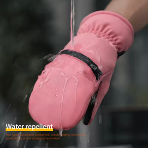 ถุงมือสกีกันน้ำสำหรับฤดูหนาวถุงมือเล่นสกีกีฬากลางแจ้งถุงมือเล่นสกีหนา3เมตรถุงมือกันหนาว - Product Image 2